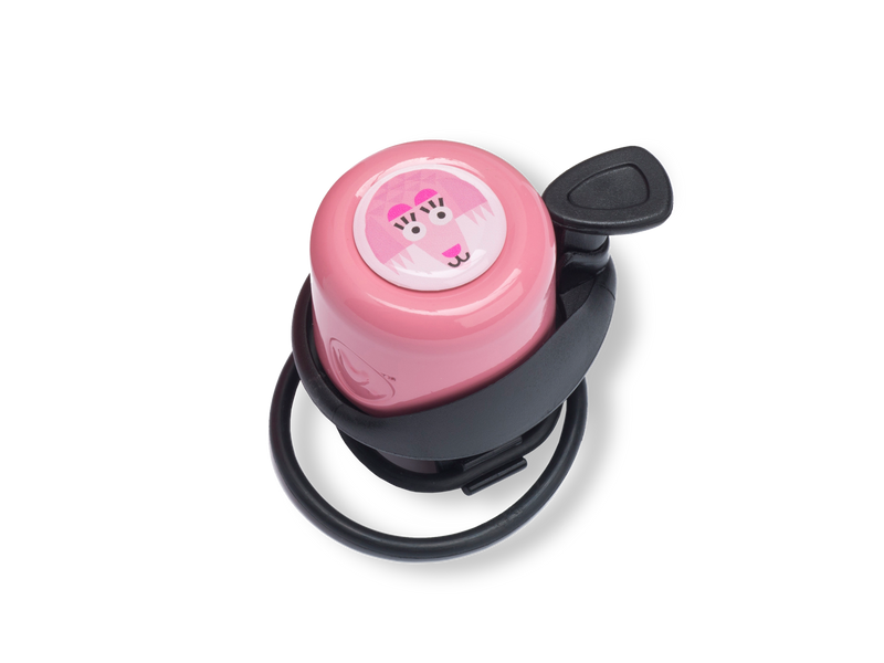 Pink bike bell with pangolin artwork