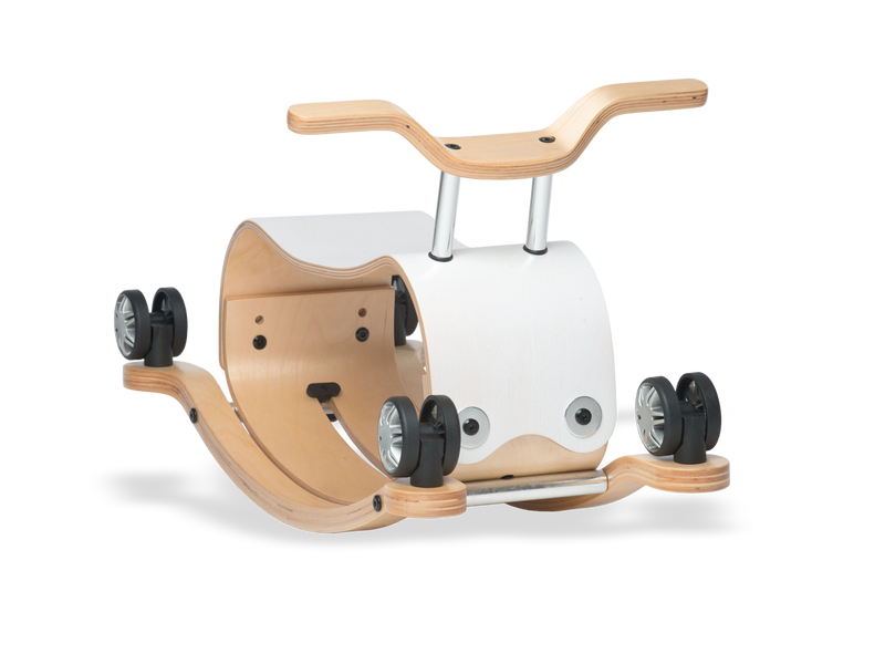 White wooden rocking toy